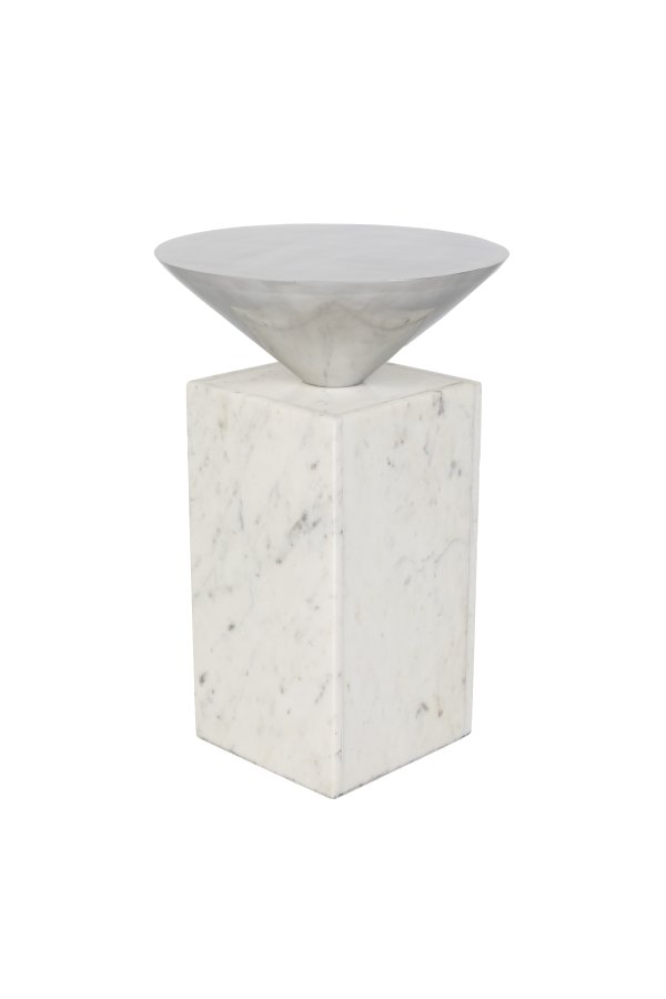 ZUIVER Pride sidebord - aluminium og hvid marmor (30)