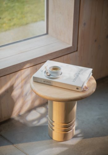 ZUIVER Chunk sidebord, rund - natur eg (45)