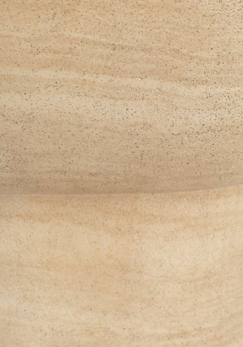 ZUIVER Noble sidebord, oval - beige travertinlook beton (50x42)