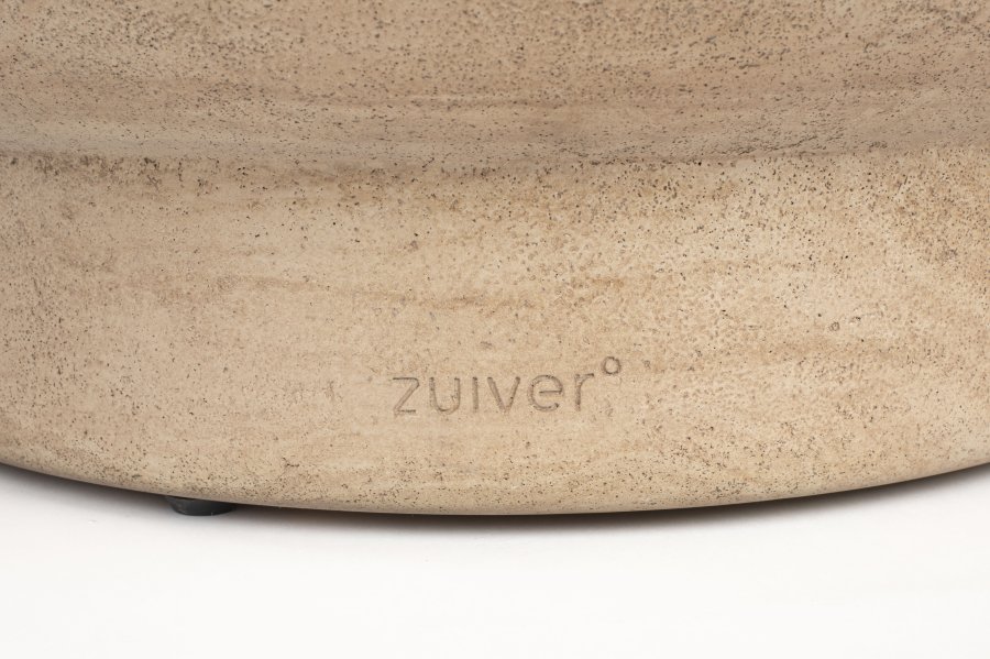 ZUIVER Noble sofabord, rund - beige travertinlook beton (80)