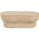 ZUIVER Noble sofabord, oval - beige travertinlook beton (100x50)