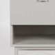 WHITE LABEL LIVING Cayo sidebord, m. 1 skuffe og 1 rum - hvid MDF og beige jern (41x40)