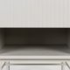 WHITE LABEL LIVING Cayo sidebord, m. 1 skuffe og 1 rum - hvid MDF og beige jern (41x40)