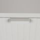 WHITE LABEL LIVING Cayo sidebord, m. 1 skuffe og 1 rum - hvid MDF og beige jern (41x40)