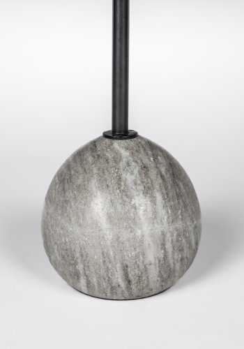 ZUIVER Cocktail sidebord, rund - gr marmor og sort jern (25)