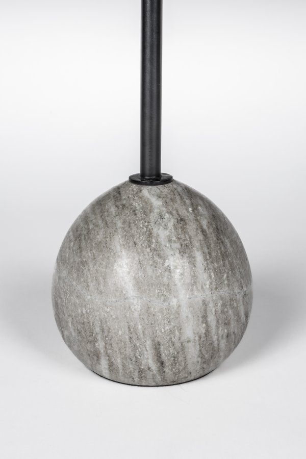 ZUIVER Cocktail sidebord, rund - gr marmor og sort jern (25)