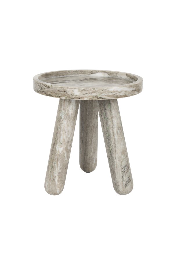 ZUIVER Cosmopolitan sidebord, rund - brun marmor (40)