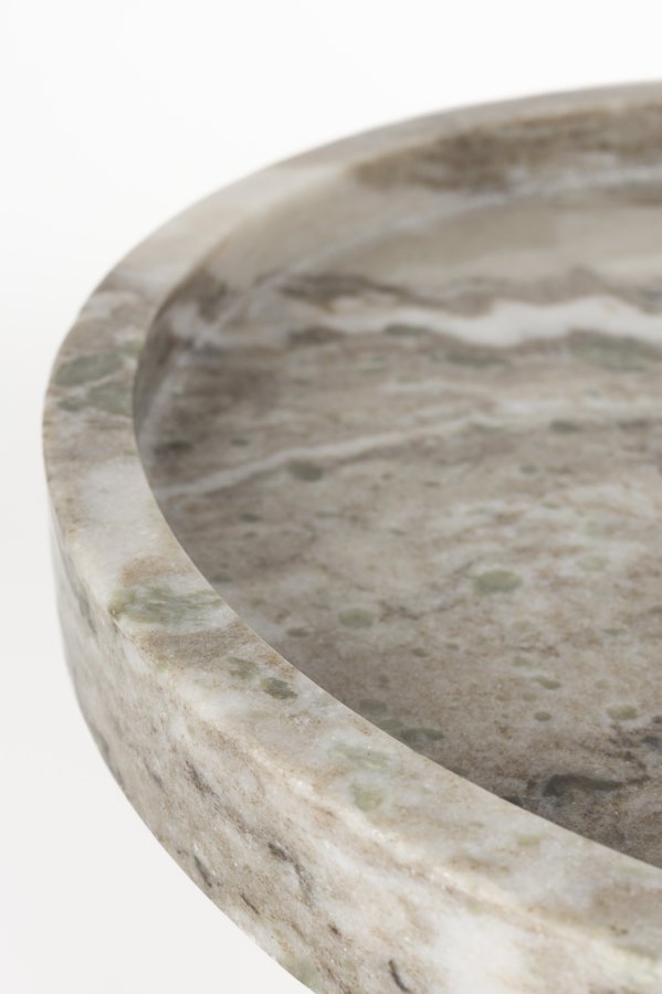 ZUIVER Cosmopolitan sidebord, rund - brun marmor (40)