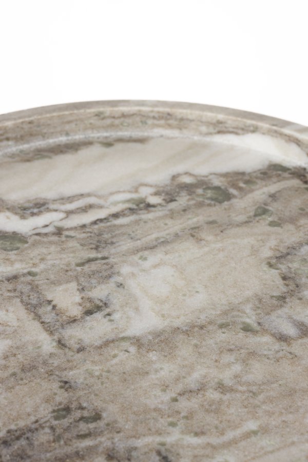 ZUIVER Cosmopolitan sidebord, rund - brun marmor (40)