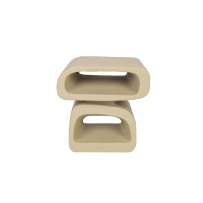 ZUIVER Eddy sidebord, rektangulr - beige harpiks (43x35)