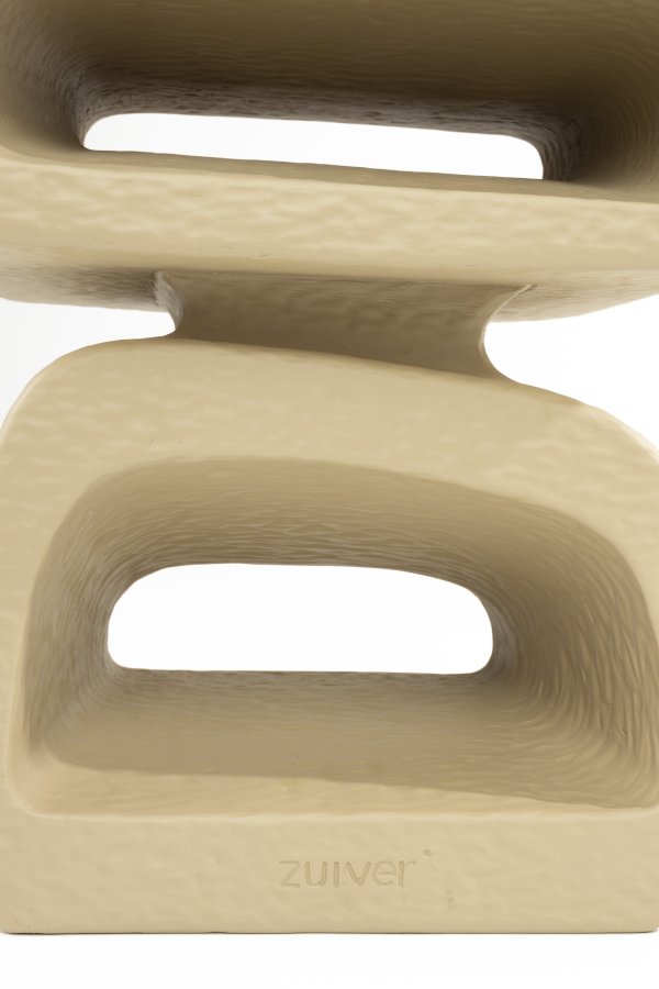 ZUIVER Eddy sidebord, rektangulr - beige harpiks (43x35)