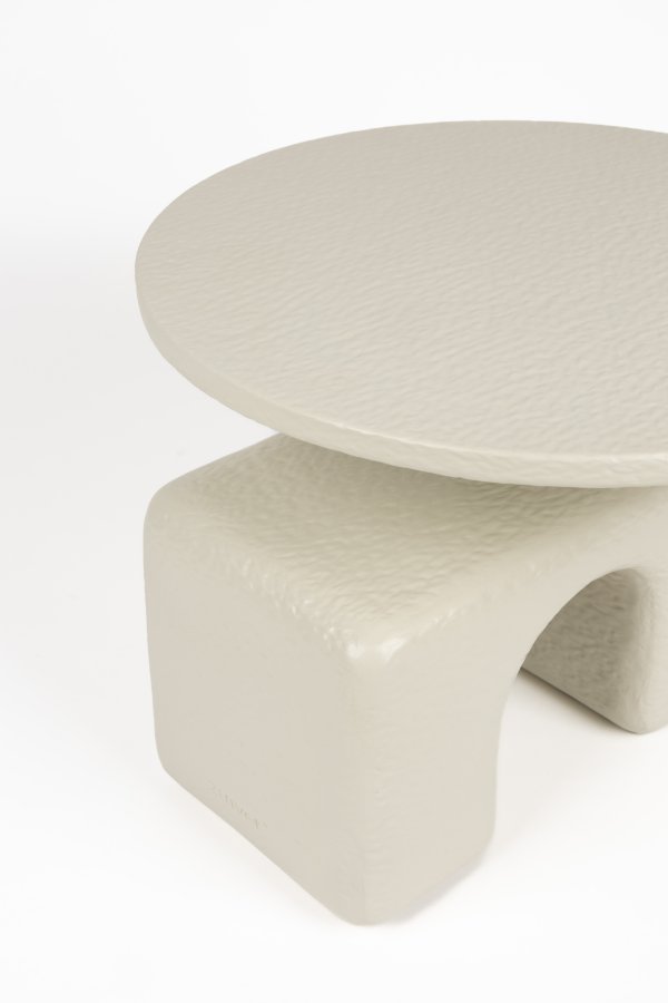 ZUIVER Hermit sidebord - hvid harpiks (58x58)