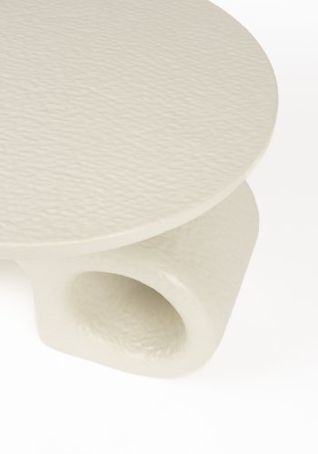 ZUIVER Hermit sidebord - hvid harpiks (58x58)