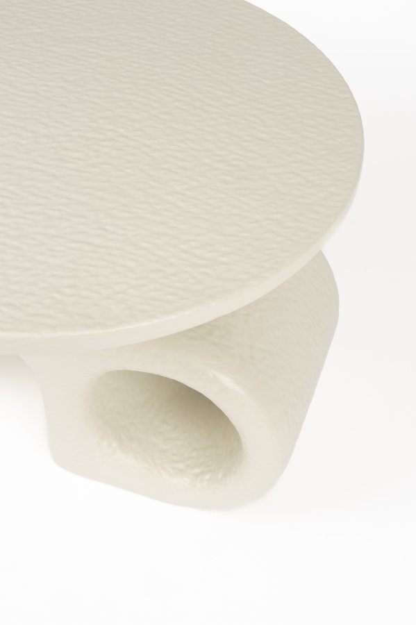 ZUIVER Hermit sidebord - hvid harpiks (58x58)