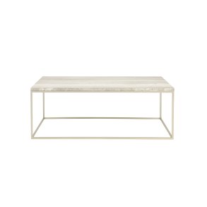 ZUIVER Stray sofabord, rektangulr - gr marmor og gr jern (91x41)