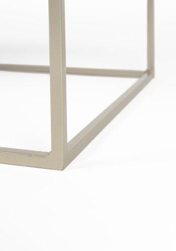 ZUIVER Stray sofabord, rektangulr - gr marmor og gr jern (91x41)