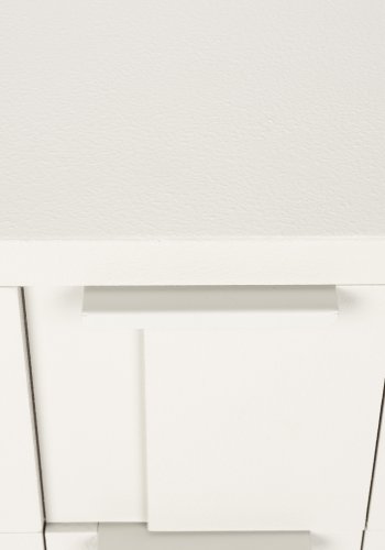 WHITE LABEL LIVING Funk sidebord, m. 3 skuffer - beige MDF og gr jern (40x50)