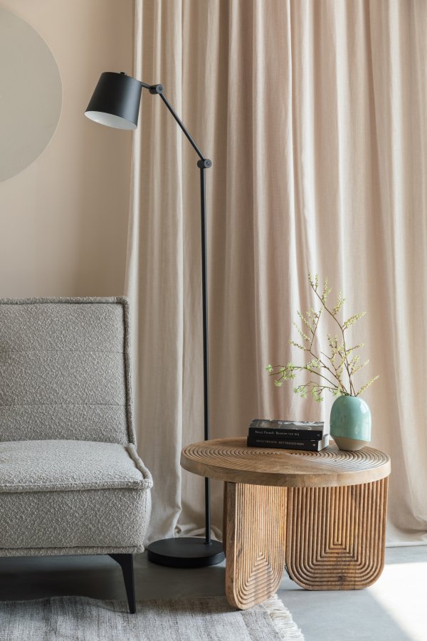 WHITE LABEL LIVING Cielke sovesofa - beige polyester og fyrretr