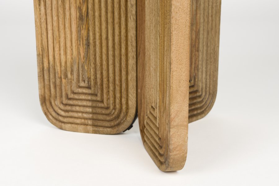 WHITE LABEL LIVING Maeze sidebord, rund - brun mangotr (40)