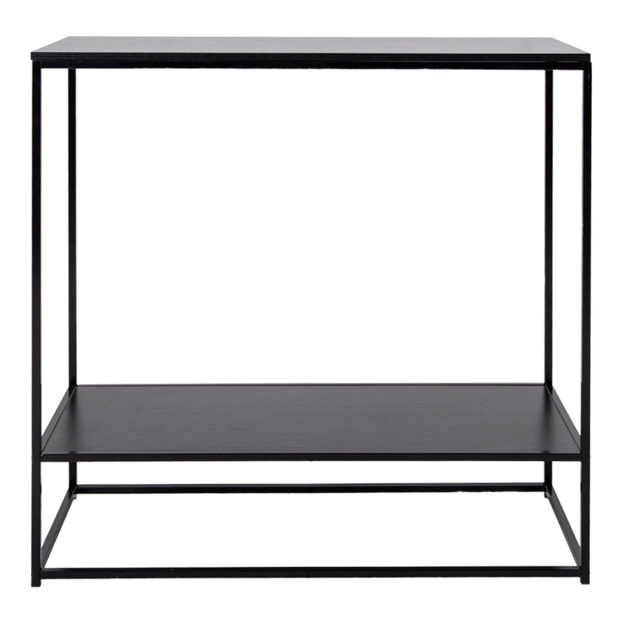 HOUSE NORDIC rektangulr Vita konsolbord, m. hylde - sort melamin og stl (80x36)
