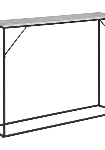 HOUSE NORDIC Vita konsolbord, rektangulr - natur melaminfolie med travertin look/sort stl (110x26)