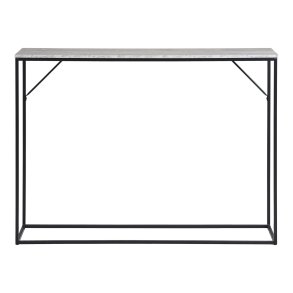 HOUSE NORDIC Vita konsolbord, rektangulr - natur melaminfolie med travertin look/sort stl (110x26)