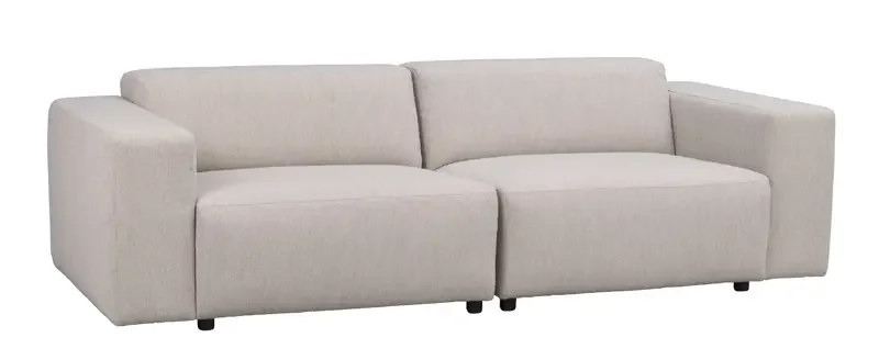 ROWICO Willard 3 pers. modul sofa - lys beige stof