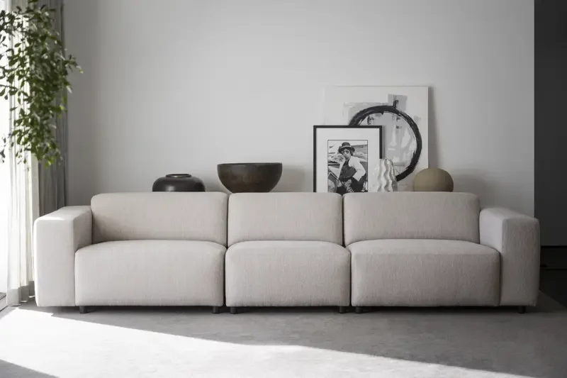ROWICO Willard 4 pers. modul sofa - lys beige stof