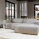 ROWICO Willard 3 pers. modul sofa, m. hjre chaiselong - beige stof