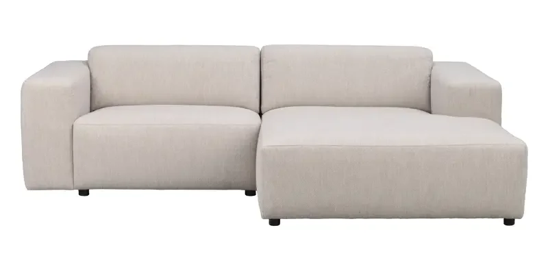 ROWICO Willard 3 pers. modul sofa, m. hjre chaiselong - lys beige stof