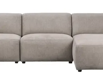 ROWICO Willard 4 pers. modul sofa, m. hjre chaiselong - beige stof