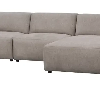 ROWICO Willard 4 pers. modul sofa, m. hjre chaiselong - beige stof