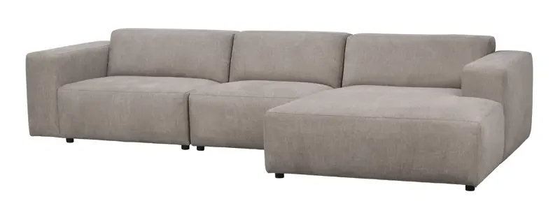 ROWICO Willard 4 pers. modul sofa, m. hjre chaiselong - beige stof