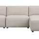 ROWICO Willard 4 pers. modul sofa, m. hjre chaiselong - lys beige stof