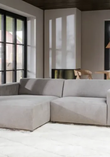 ROWICO Willard 3 pers. modul sofa, m. venstre chaiselong - beige stof