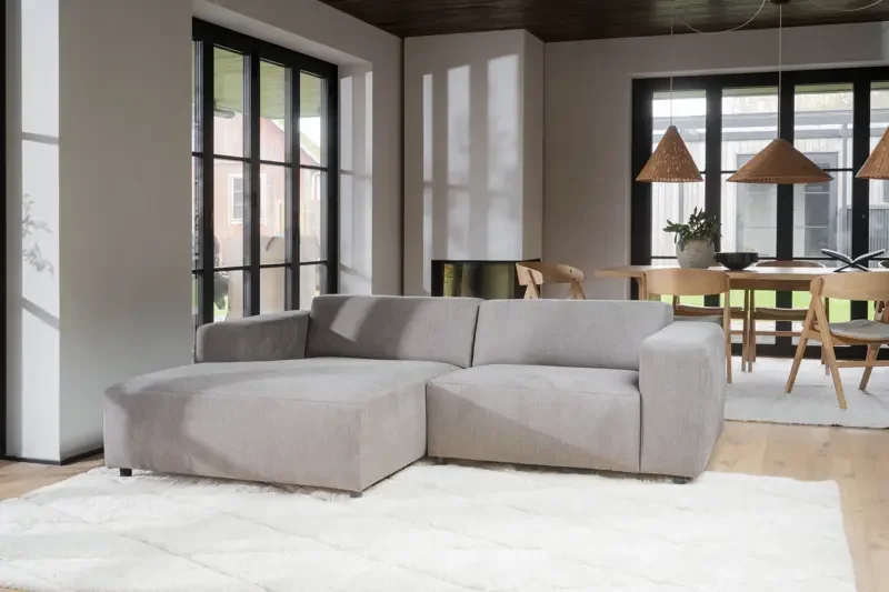 ROWICO Willard 3 pers. modul sofa, m. venstre chaiselong - beige stof