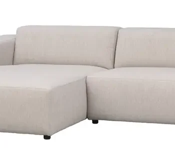 ROWICO Willard 3 pers. modul sofa, m. venstre chaiselong - lys beige stof