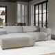 ROWICO Willard 3 pers. modul sofa, m. venstre chaiselong - lys beige stof