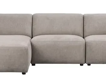 ROWICO Willard 4 pers. modul sofa, m. venstre chaiselong - beige stof