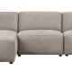 ROWICO Willard 4 pers. modul sofa, m. venstre chaiselong - beige stof