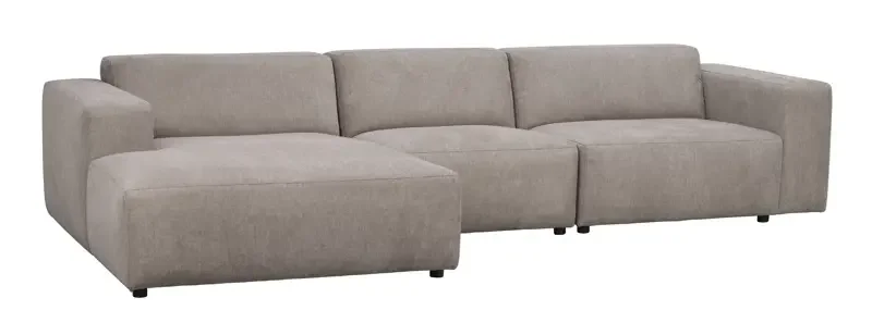ROWICO Willard 4 pers. modul sofa, m. venstre chaiselong - beige stof