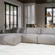 ROWICO Willard 4 pers. modul sofa, m. venstre chaiselong - beige stof