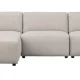ROWICO Willard 4 pers. modul sofa, m. venstre chaiselong - lys beige stof