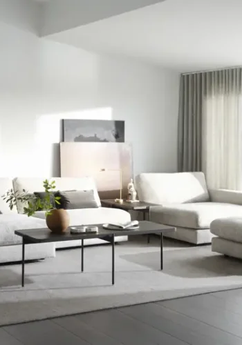 ROWICO Duncan modul fodskammel, rektangulr - lysegr stof (112x103)