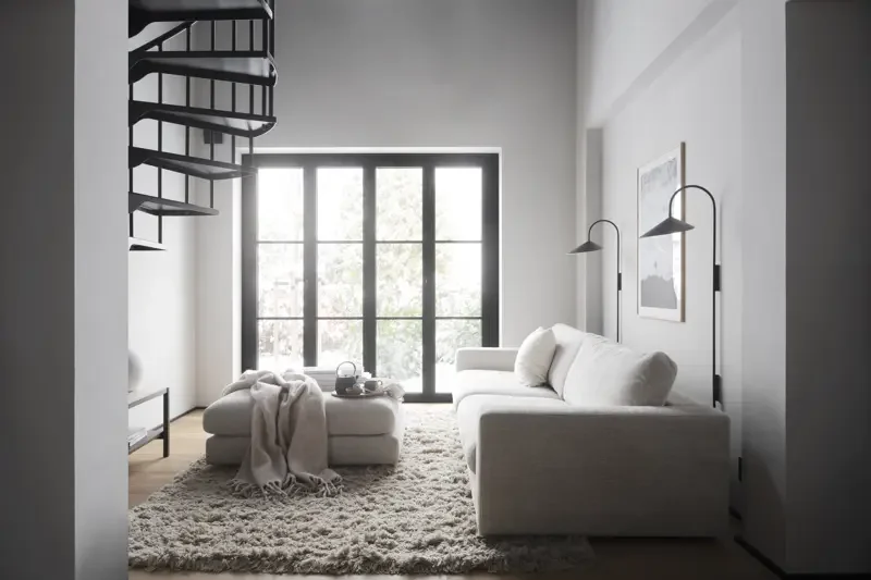 ROWICO Duncan 3 pers. modul sofa - lysegr stof