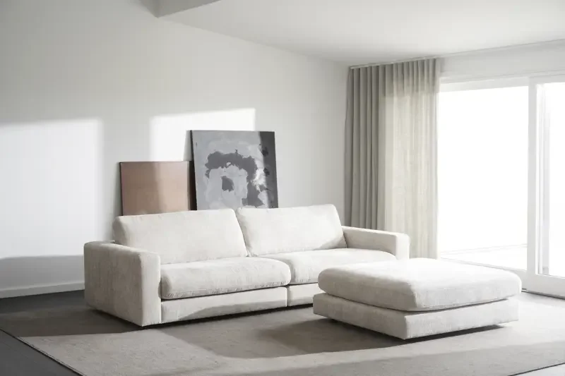 ROWICO Duncan 3 pers. modul sofa - lysegr stof