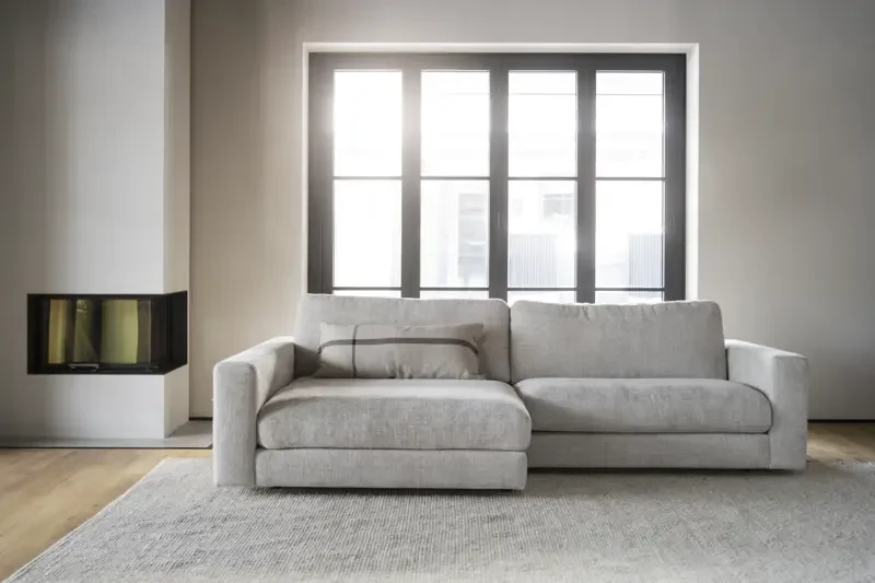 ROWICO Duncan 3 pers. modul sofa, m. venstre chaiselong - lysegr stof