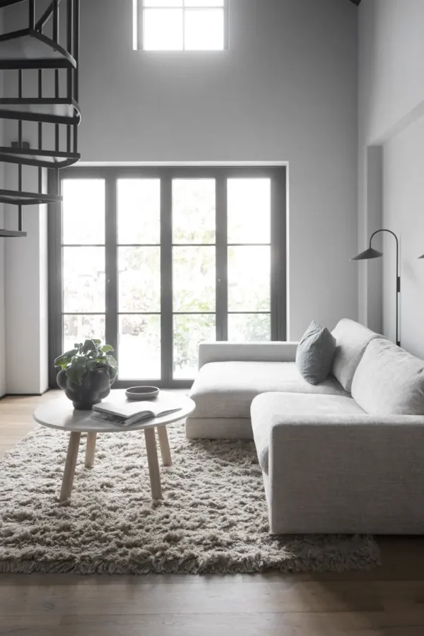 ROWICO Duncan 3 pers. modul sofa, m. venstre chaiselong - lysegr stof