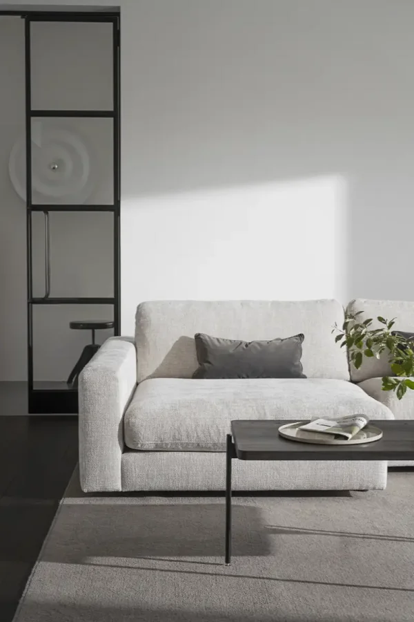 ROWICO Duncan 3 pers. modul sofa, m. venstre chaiselong - lysegr stof