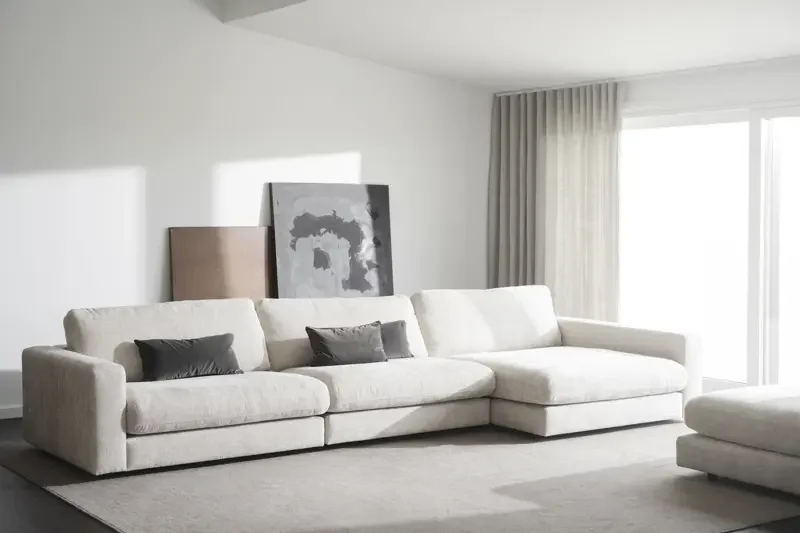 ROWICO Duncan 1,5 pers. modul lnestol, midt - lysegr stof